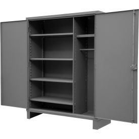 Heavy Duty Combination Cabinet, 48"W x 24"D x 78"H, All-Welded, Gray