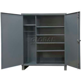 Heavy Duty Combination Cabinet, 60"W x 24"D x 78"H, All-Welded, Gray