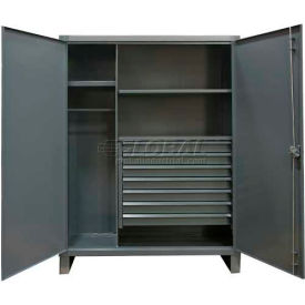 Durham Heavy Duty Combination Cabinet, 60"W x 24"D x 78"H, All-Welded, Gray