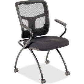 Mesh-Back Guest Chair, Black, Set of 2