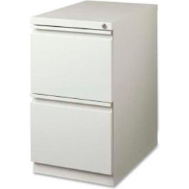 2-Drawer Mobile File Pedestal, 15"W x 19-7/8"D x 27-3/4"H, Light Gray