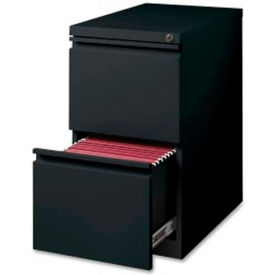 2-Drawer Mobile File Pedestal, 15"W x 22.9"D x 27-3/4"H, Black