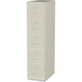 Commercial Grade 5-Drawer Letter Vertical File, 15"W x 26-1/2"D x 61"H, Putty