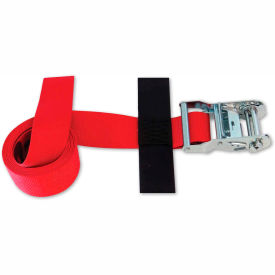 Cinch Strap 2"X8' Ratchet Red With Hook & Loop Storage Fastener