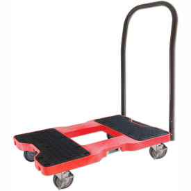 Push Cart Dolly Red 1500 Lb. Cap., Steel Frame, Strap Option, 4" Casters