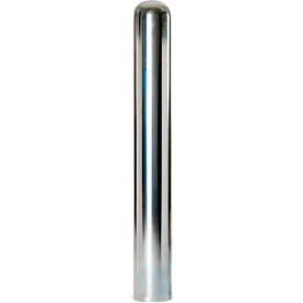 Post Guard 5"W X 42"H Galvanized Steel Threaded Bollard W/ Threaded Base, 3 Bolt