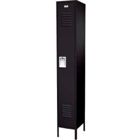 Traditional 1-Tier 2 Door Locker, 24"W x 15"D x 78"H, Black, Assembled