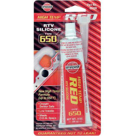 Hi-Temp Red RTV Silicone, 3 Oz. Tube