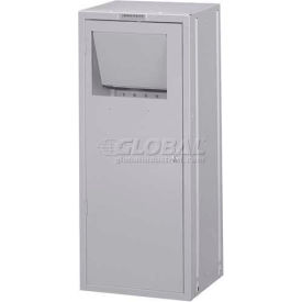 1-Tier 2 Door Mini Laundry Lockup Locker, 16-1/2"Wx16"Dx39-1/4"H, Silver Vein