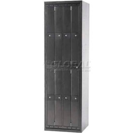 8 Door Hanging Garment Locker, Knob Lock, 23-15/16"Wx21-7/16"Dx80-13/16"H, Silver
