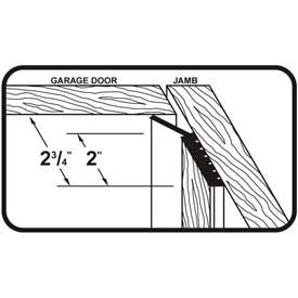Dual Vinyl Garage Door Seal for Top & Sides, White, 9' Long
