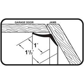 Vinyl Garage Door Seal for Top & Sides, White, 30'