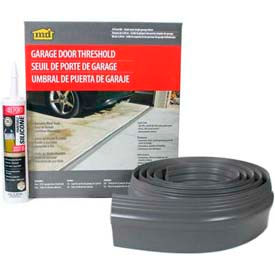 Garage Door Threshold Kit, Gray, 10' Long for Single Door