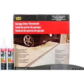 Garage Door Threshold Kit, Gray, 20' Long for Double Door