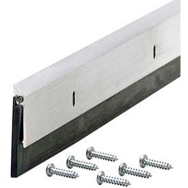 Commercial Grade Door Sweep W/EPDM Rubber Insert, Silver, 36"