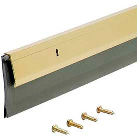 Deluxe Aluminum & Vinyl Door Sweep, Brite Gold, 36"