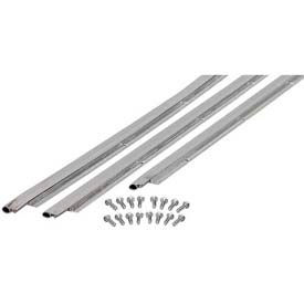 Universal Door Jamb Weatherstrip 3 Piece Kit, Silver, includes hardware for install