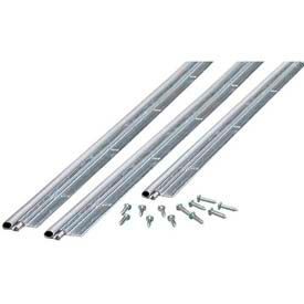 Flat Profile Door Jamb Weatherstrip 3 Piece Kit, Aluminum, includes hardware for install