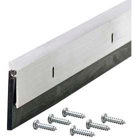 Commercial Grade Door Sweep W/EPDM Rubber Insert, Silver, 48"