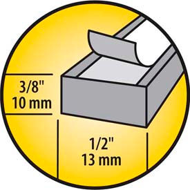 Low Density Foam Tape, Gray, 3/8" x 1/2" x 17'