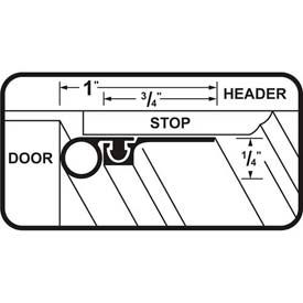 Flat Profile Door Jamb Weatherstrip Kit, White, 36" x 84"