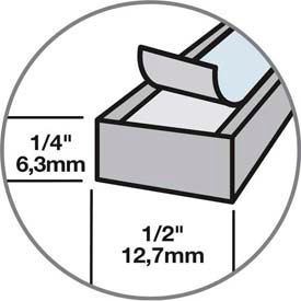 High Density Foam Tape (Closed Cell), Gray, 1/4" x 1/2" x 17'