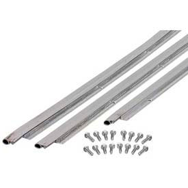 Universal Door Jamb Weatherstrip Kit, Satin Nickel