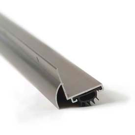 L-Shaped Door Bottom with Drip Cap and Vinyl Insert, Satin Nickel, 36"