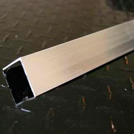 Aluminum Angle Equal Leg, 72"L x 1-1/2"W x 1-1/2"H x 1/8"D, Mill Silver