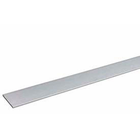 Aluminum Flat Bar, 48"L x 1"W x 1/8"H, Mill Silver