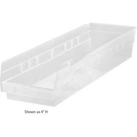 Plastic Nesting Storage Shelf Bin 6-5/8"W x 23-5/8"L x 8"H Clear