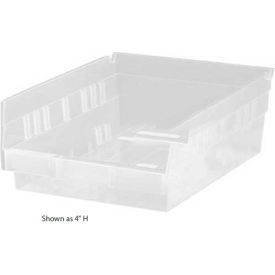 Plastic Nesting Storage Shelf Bin 8-3/8"W x 11-5/8"L x 8"H Clear