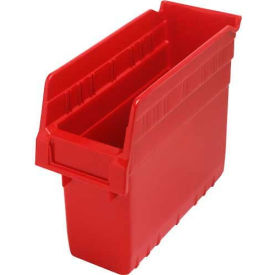 Plastic Nesting Storage Shelf Bin 4-3/8"W x 11-5/8"L x 8"H Red
