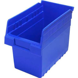 Plastic Nesting Storage Shelf Bin 6-5/8"W x 11-5/8"L x 8"H Blue