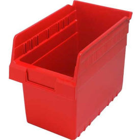 Plastic Nesting Storage Shelf Bin 6-5/8"W x 11-5/8"L x 8"H Red