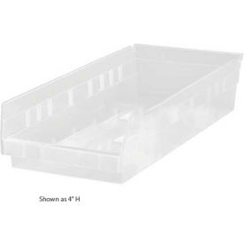 Plastic Nesting Storage Shelf Bin 6-5/8"W x 17-7/8"L x 8"H Clear