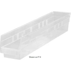 Plastic Nesting Storage Shelf Bin 4-3/8"W x 17-7/8"L x 8"H Clear