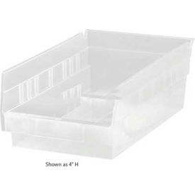 Plastic Nesting Storage Shelf Bin 6-5/8"W x 11-5/8"L x 8"H Clear