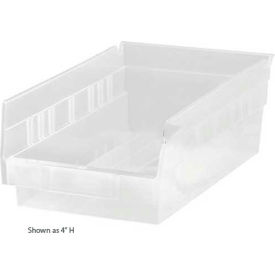 Plastic Nesting Storage Shelf Bin 4-3/8"W x 11-5/8"L x 8"H Clear