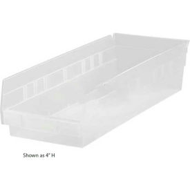 Plastic Nesting Storage Shelf Bin - 11-1/8"W x 17-7/8"L x 8"H - Clear