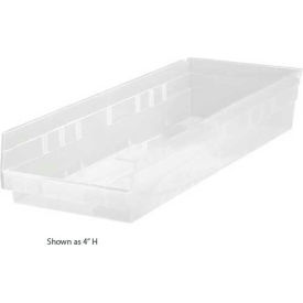 Plastic Nesting Storage Shelf Bin 11-1/8"W x 23-5/8"L x 8"H Clear