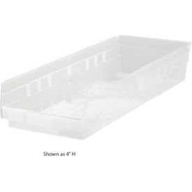Plastic Nesting Storage Shelf Bin 8-3/8"W x 23-5/8"L x 8"H Clear