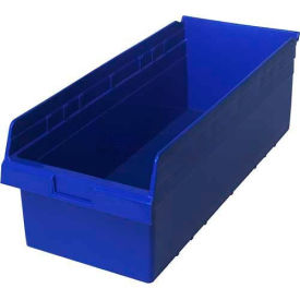 Plastic Nesting Storage Shelf Bin 11-1/8"W x 23-5/8"L x 8"H Blue