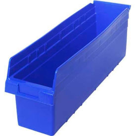Plastic Nesting Storage Shelf Bin 6-5/8"W x 23-5/8"L x 8"H Blue