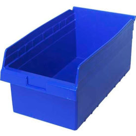 Plastic Nesting Storage Shelf Bin 11-1/8"W x 17-7/8"L x 8"H Blue