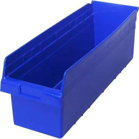 Plastic Nesting Storage Shelf Bin 8-3/8"W x 23-5/8"L x 8"H Blue