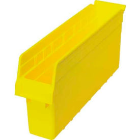 Plastic Nesting Storage Shelf Bin 4-3/8"W x 17-7/8"L x 8"H Yellow