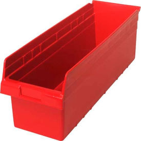 Plastic Nesting Storage Shelf Bin 8-3/8"W x 23-5/8"L x 8"H Red