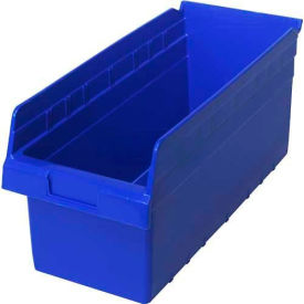 Plastic Nesting Storage Shelf Bin 8-3/8"W x 17-7/8"L x 8"H Blue