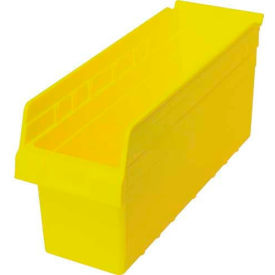 Plastic Nesting Storage Shelf Bin 6-5/8"W x 17-7/8"L x 8"H Yellow